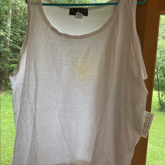 Kenar Studio - White Cotton Tank Top, One Size - Picture 3 of 5